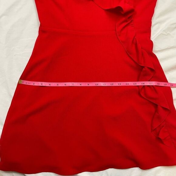 𝅺BB Dakota Walk On By Ruffle Dress in Red, size 8 - GUC - Picture 14 of 16